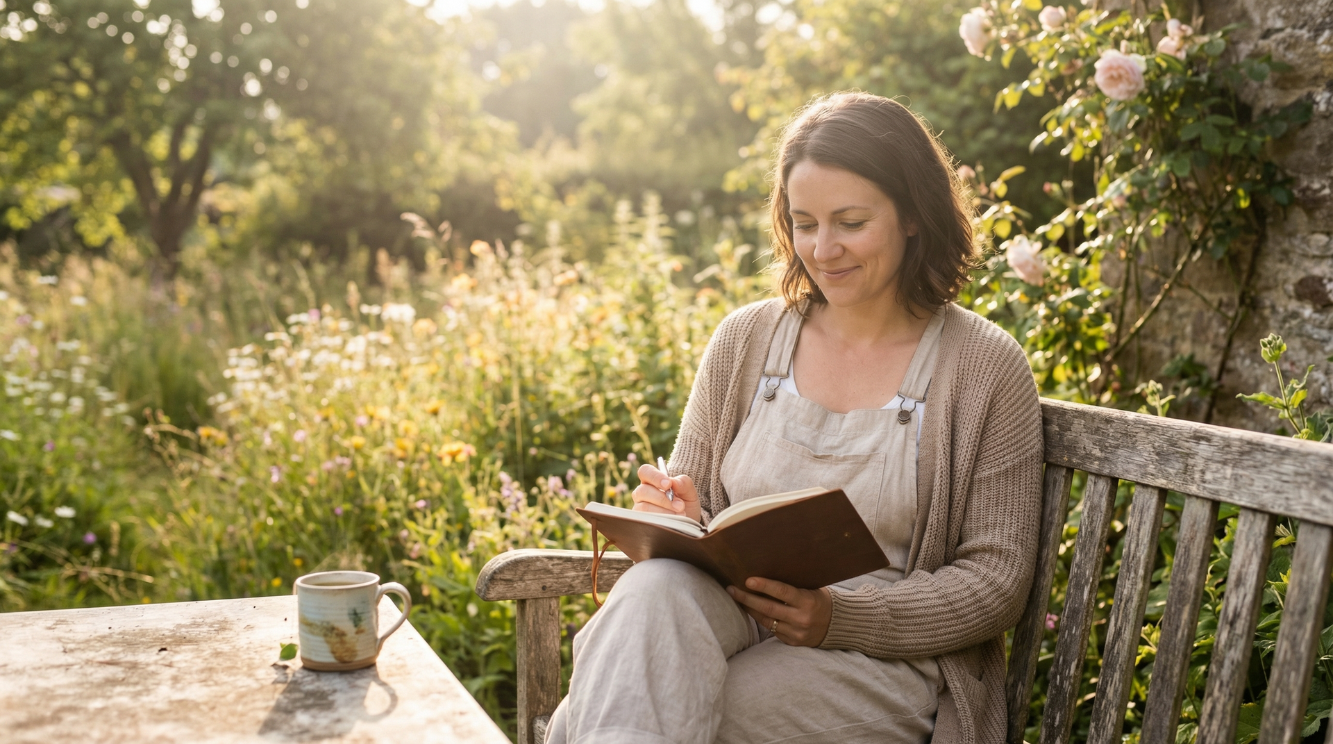 Woman walking through a sunlit botanical garden — understanding cervical mucus and fertility