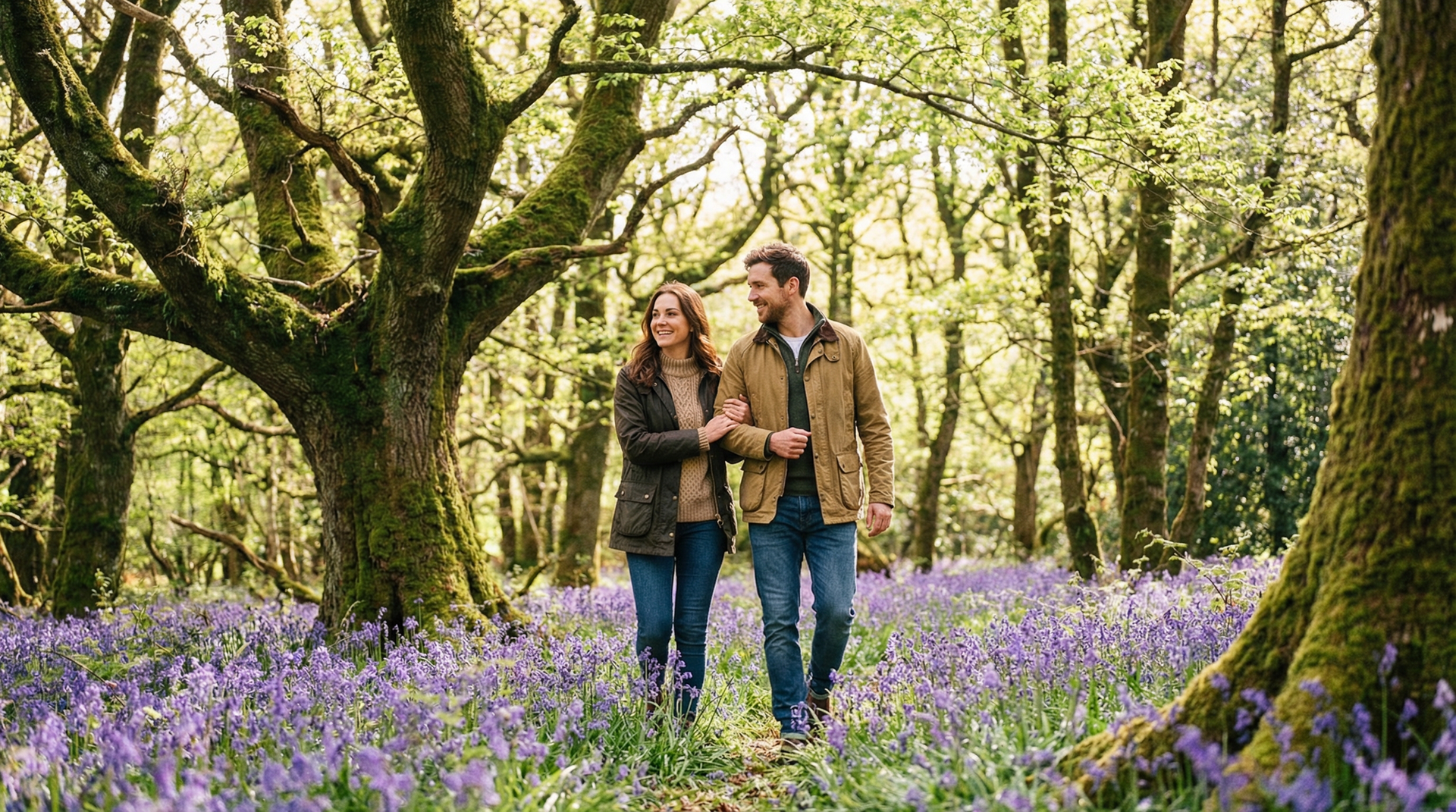 Couple in a warm modern fertility clinic consultation reviewing test results together