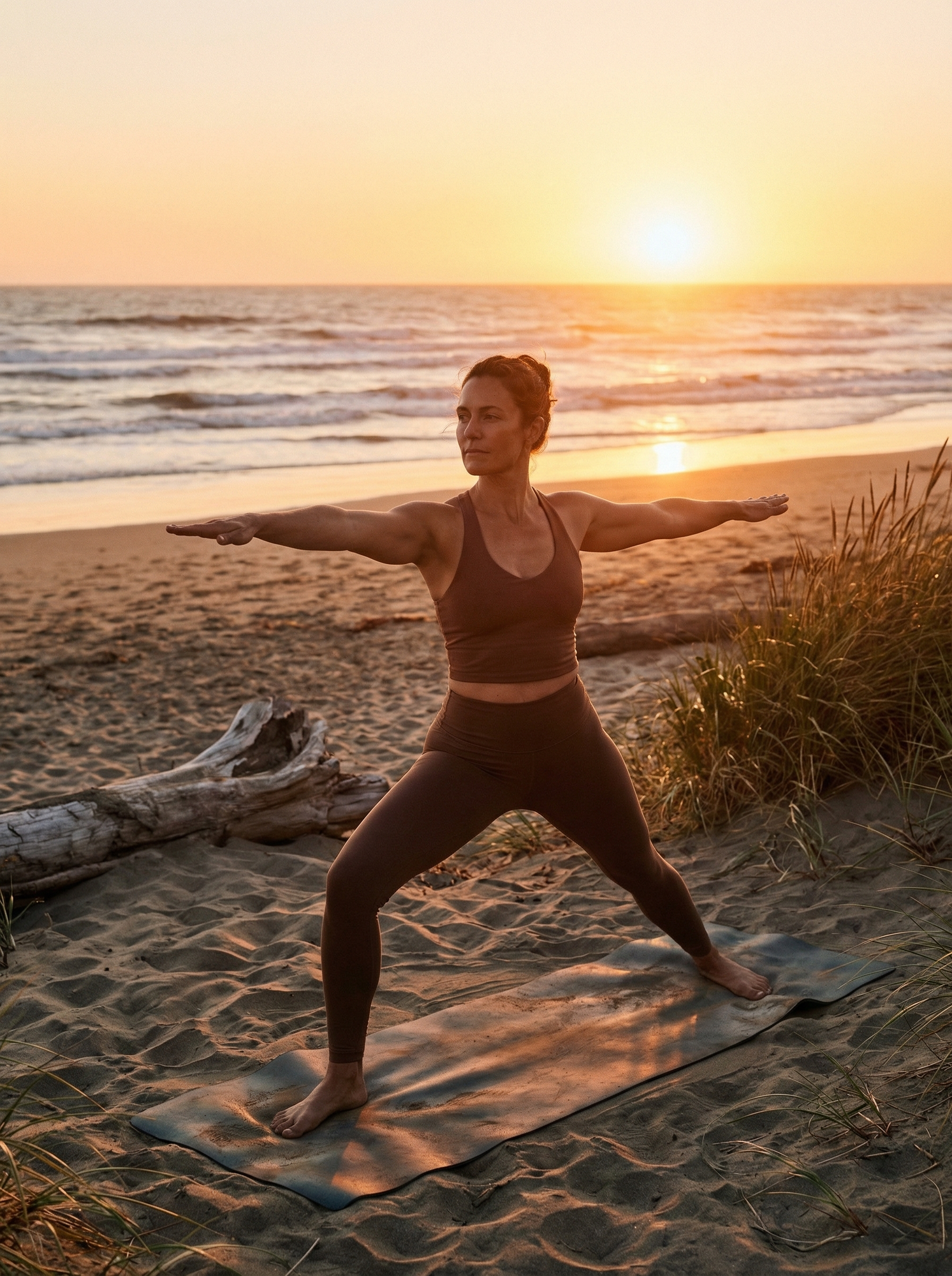 Woman reading fertility test results on her phone in a cosy home setting