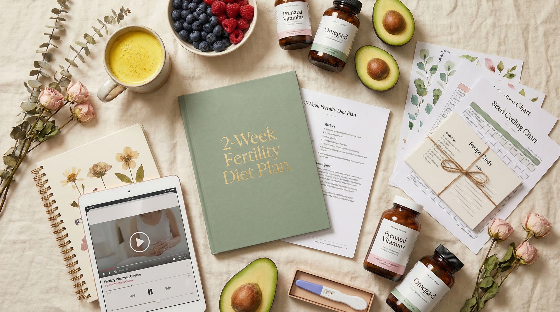 Curated collection of free fertility resources — meal plans, guides, trackers, and video courses by Danielle Bowen MSc RNutr