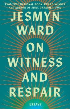On Witness and Respair cover, featuring a blue-green background and abstract images resembling suns.