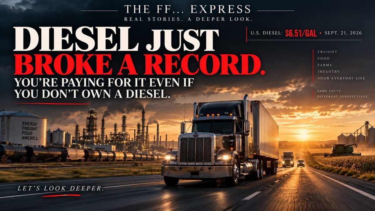 DIESEL JUST BROKE A RECORD. YOU’RE PAYING FOR IT EVEN IF YOU DON’T OWN A DIESEL.
