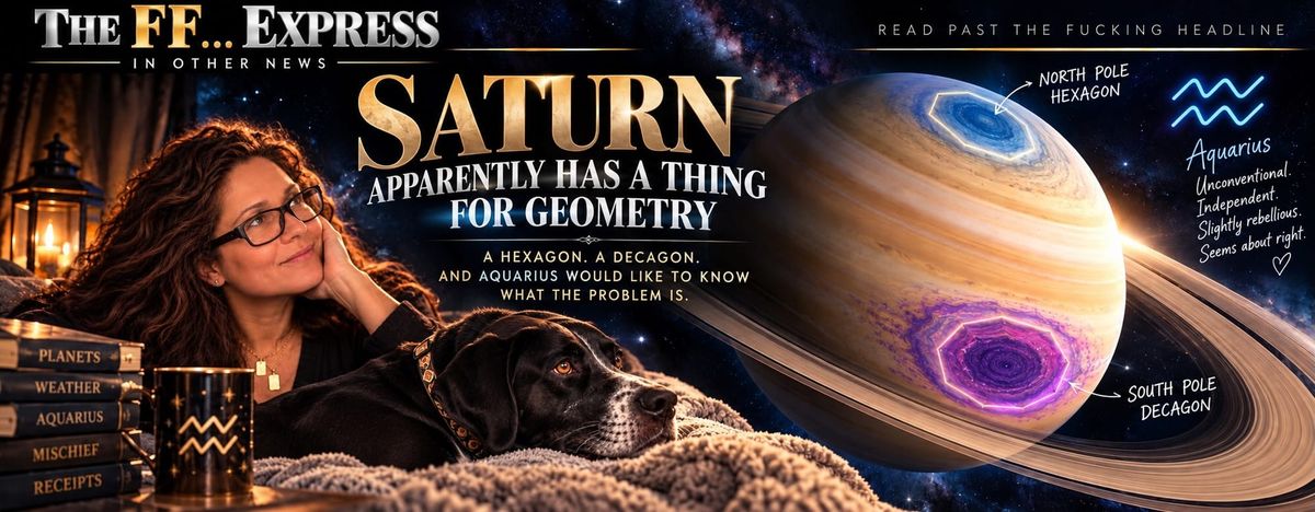 SATURN APPARENTLY HAS A THING FOR GEOMETRY
