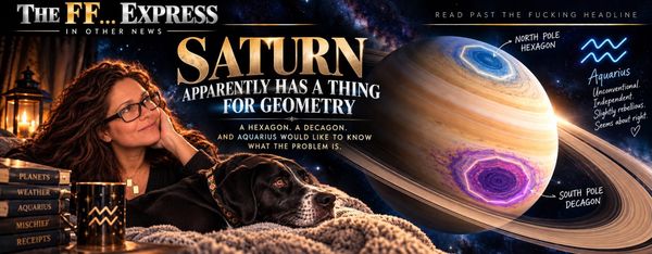SATURN APPARENTLY HAS A THING FOR GEOMETRY
