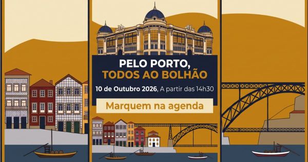 Cartaz da concentração Pelo Porto, todos ao Bolhão, 10 de outubro, a partir das 14h30