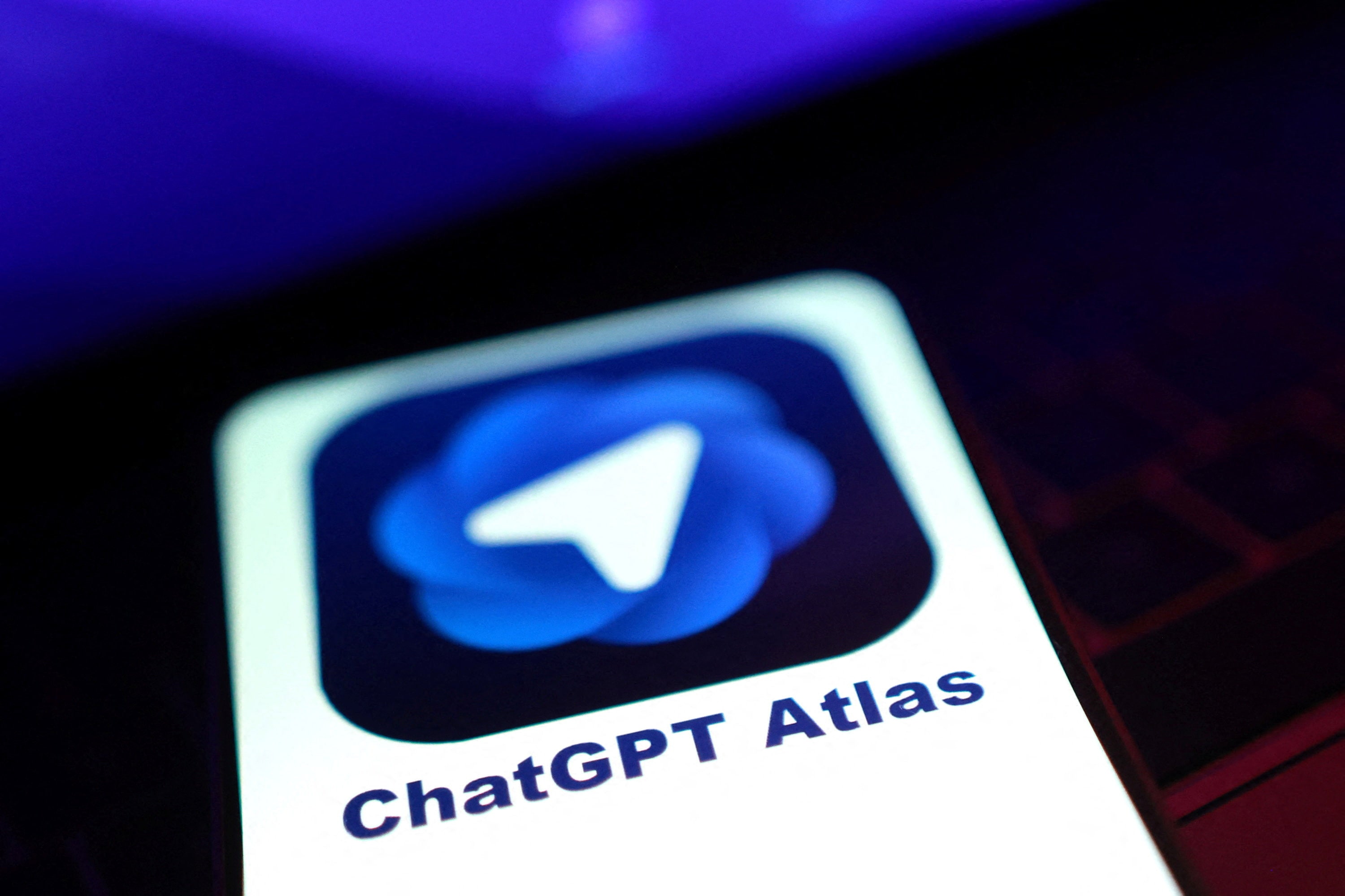 Illustration shows ChatGPT Atlas logo