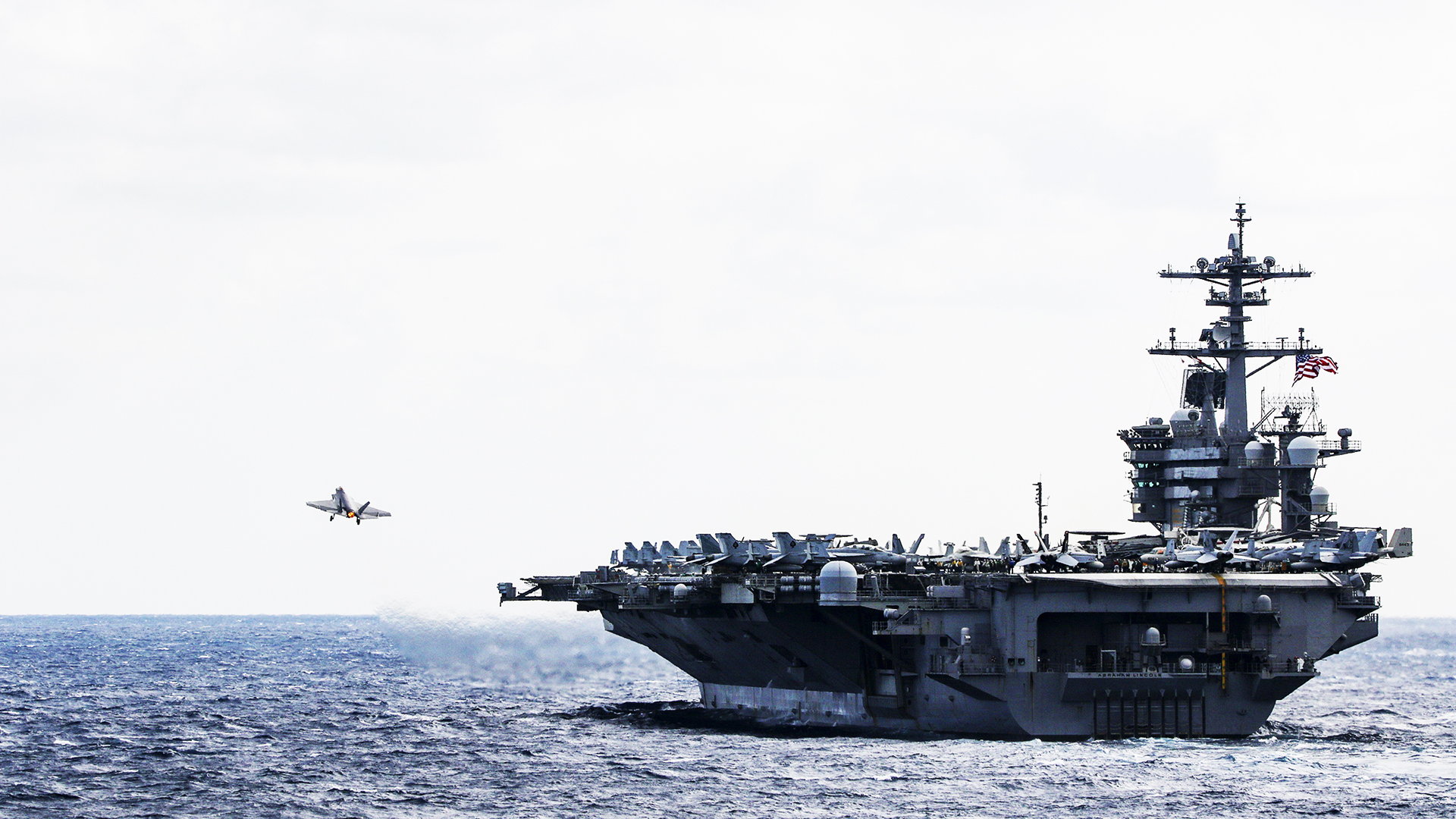 The aircraft carrier USS Abraham Lincoln is now in the Indian Ocean.