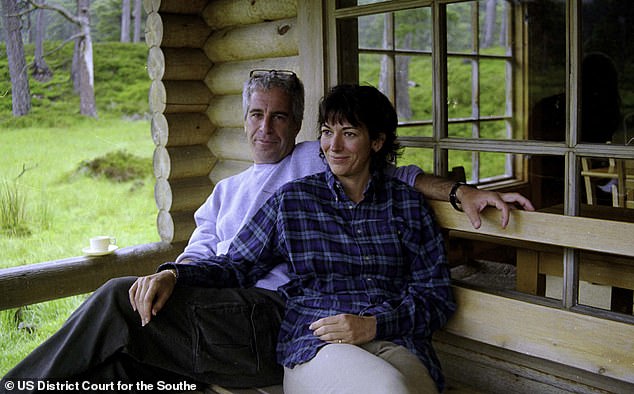 Jeffrey Epstein and Ghislaine Maxwell at the Queen's log cabin on the Balmoral Estate