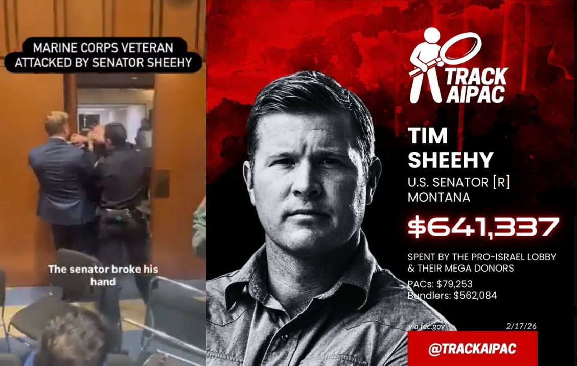 AIPAC Senator Tim Sheehy Breaks the Arm of Marine Veteran Who Tells Senate: No One Wants to Fight for Israel