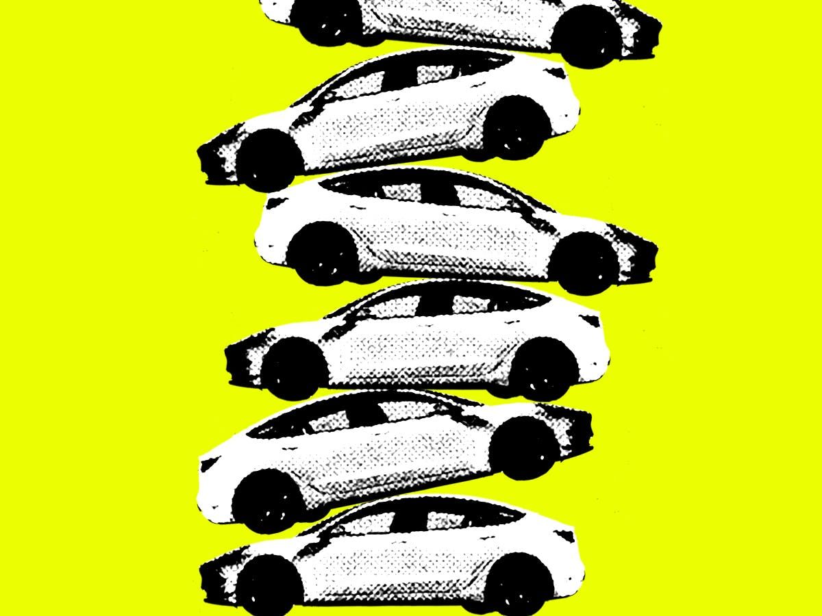 Tesla's unsold inventory is creating stockpiles you can see from space massive pileup