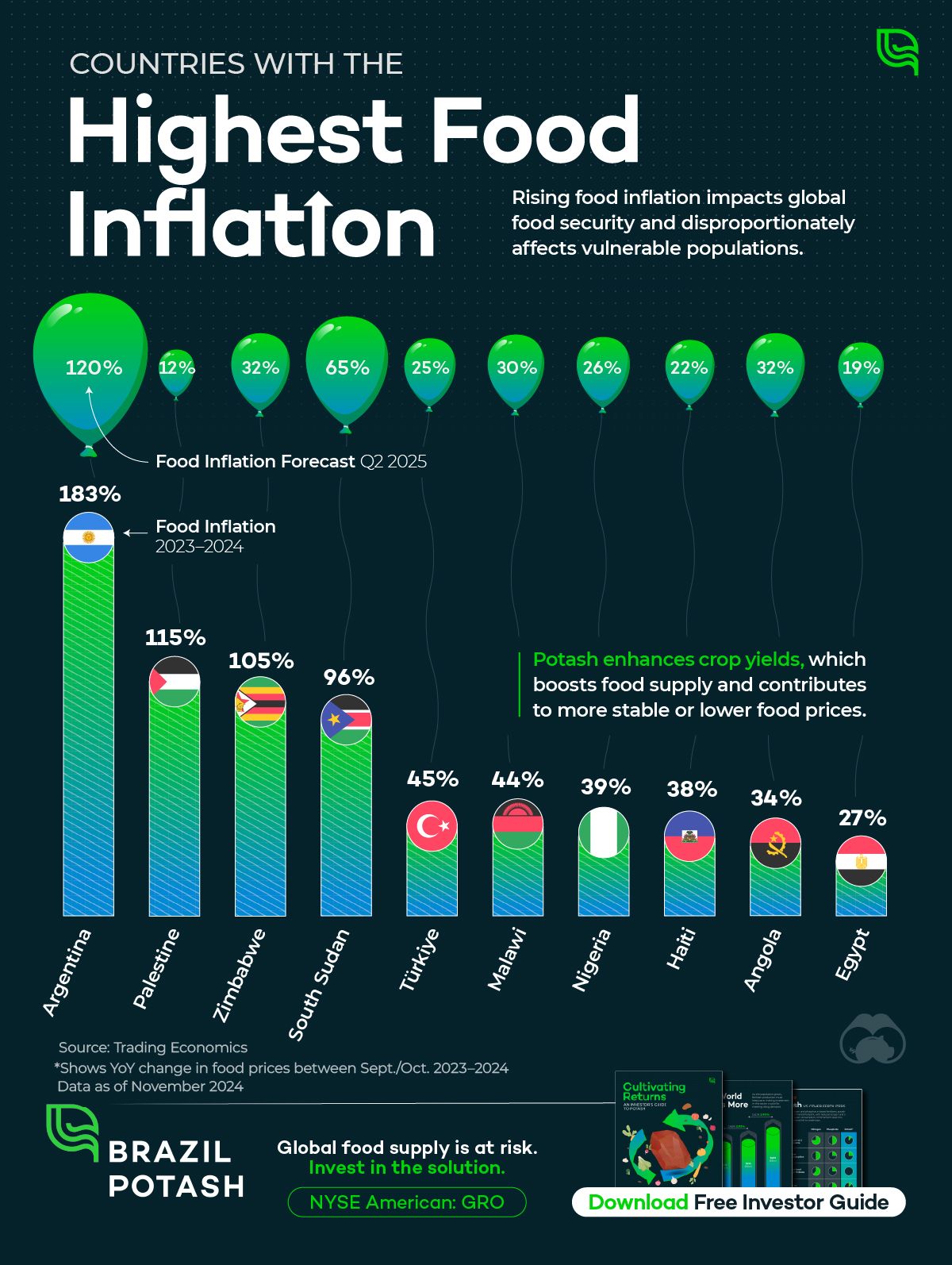 Charted: The Countries With the Highest Food Inflation in 2024