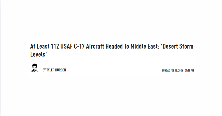 At Least 112 USAF C-17 Aircraft Headed To Middle East: 'Desert Storm Levels'