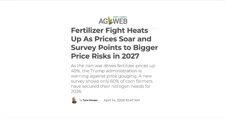 The fertilizer shortage, and it isn't just nitrogen