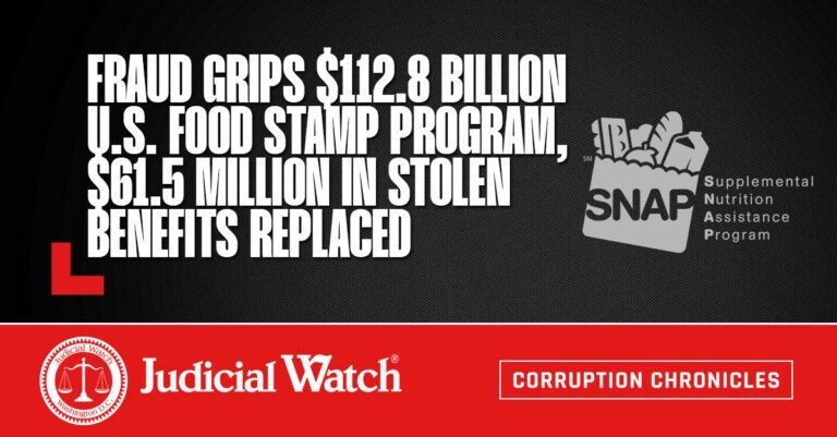 Fraud Grips $112.8 Billion U.S. Food Stamp Program, $61.5 Million in Stolen Benefits Replaced