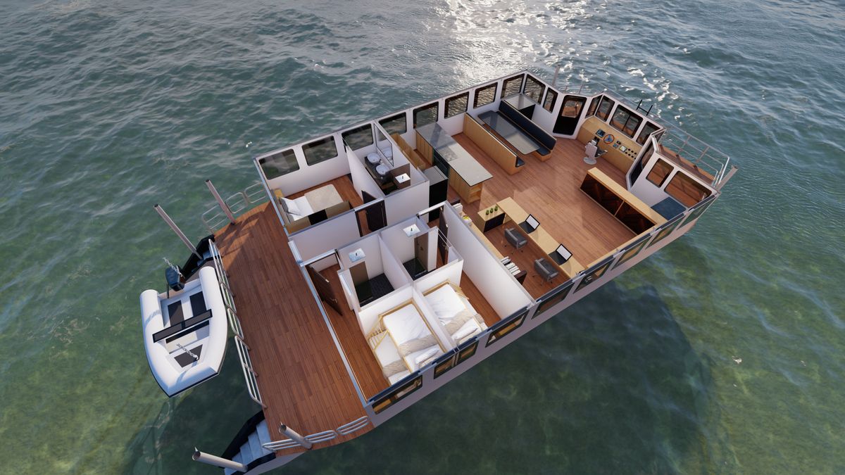 LiberArx - Solar Powered Catamaran Built for Seasteading