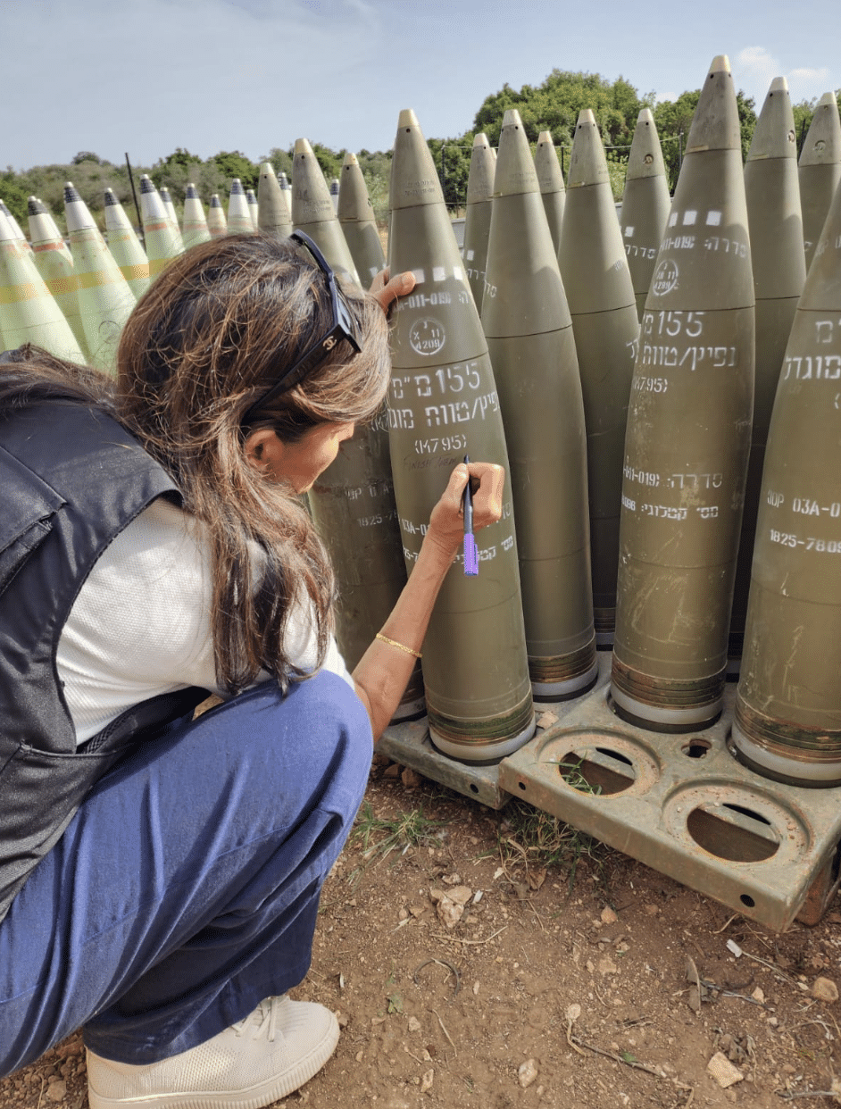 Neocon Nikki Signs Israeli Bombs Urging Israel to Kill Palestinian Civilians
