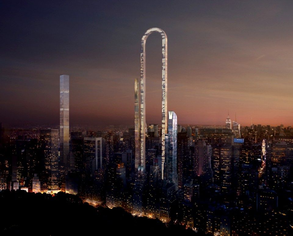 ROUND THE BEND Crazy plan for world’s longest skyscraper ‘Big Bend’ – and there is a very good reason for its odd U-shape