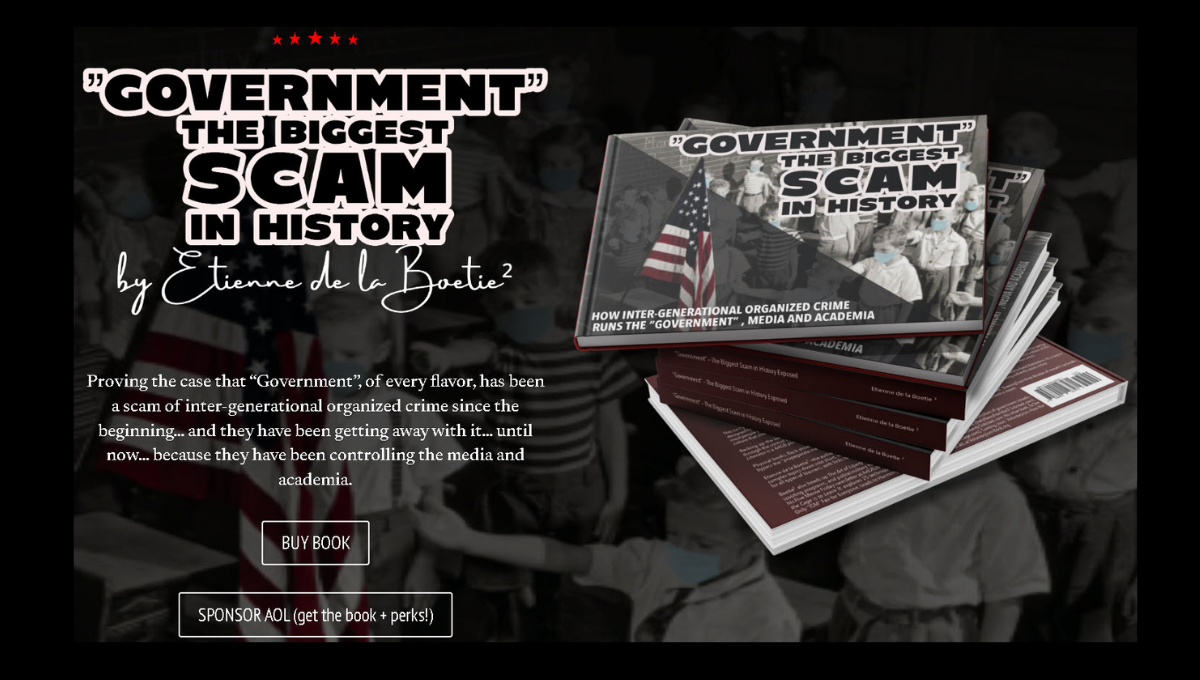 "Government" - The Biggest Scam in History - Version 5.5 Launches - 8,000 Hard Copies. 25 Countries. 40,000 Downloads.