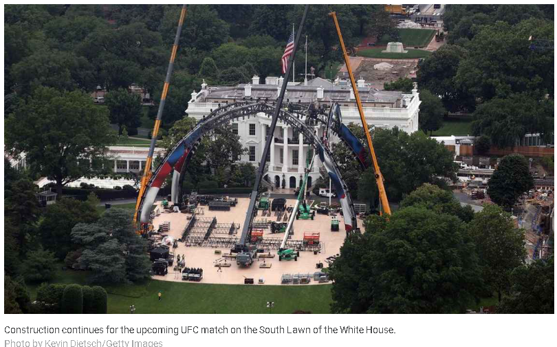 They Are Building A UFC Arena On The White House Lawn