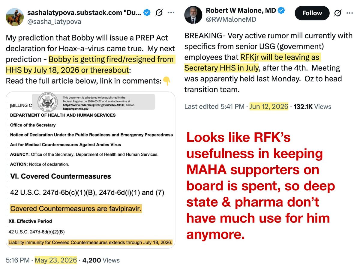 Sasha Latypova's 3-Part Told-You-So: She Predicted RFK Jr. Resignation + Covid was Chemical Aerosol + Ukraine Bio-Labs