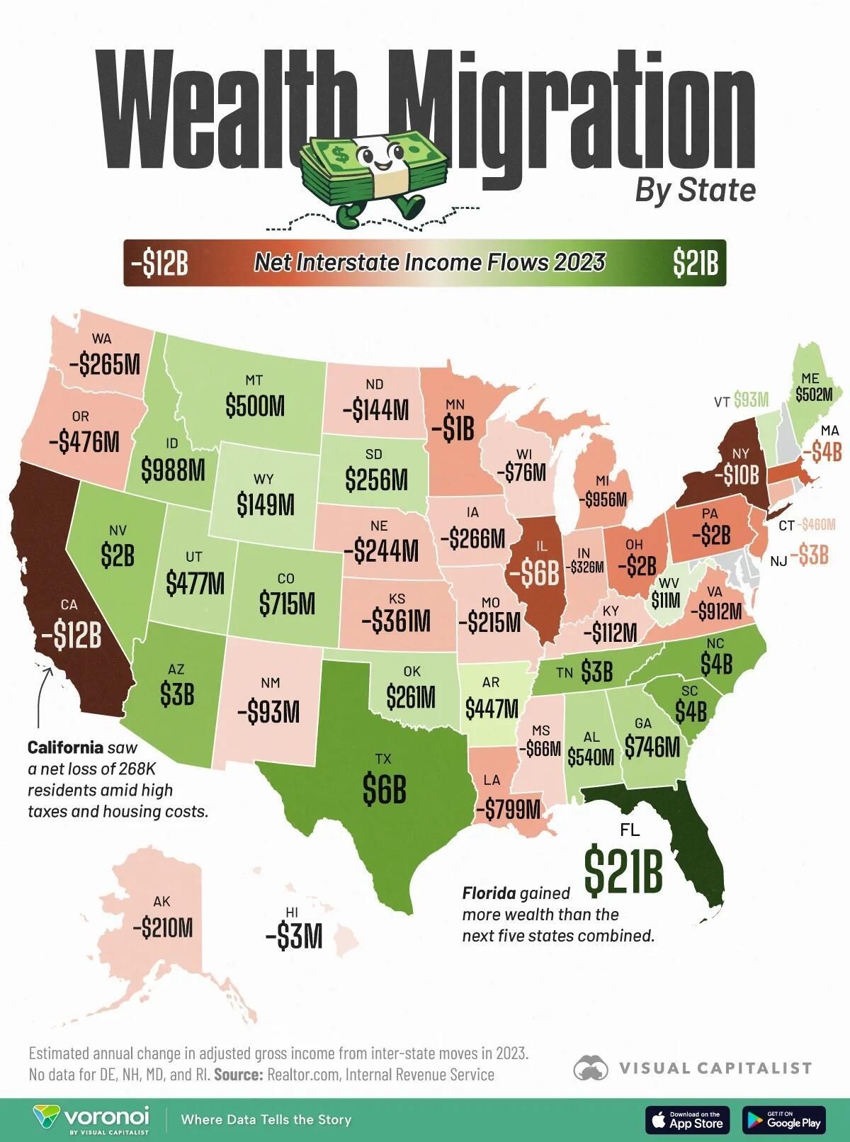 Here's Where Wealth Is Moving In America