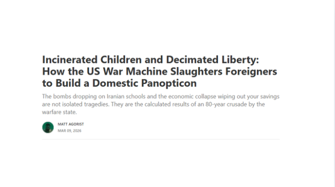 Incinerated Children and Decimated Liberty: How the US War Machine Slaughters Foreigners to Build a Domestic Panopticon