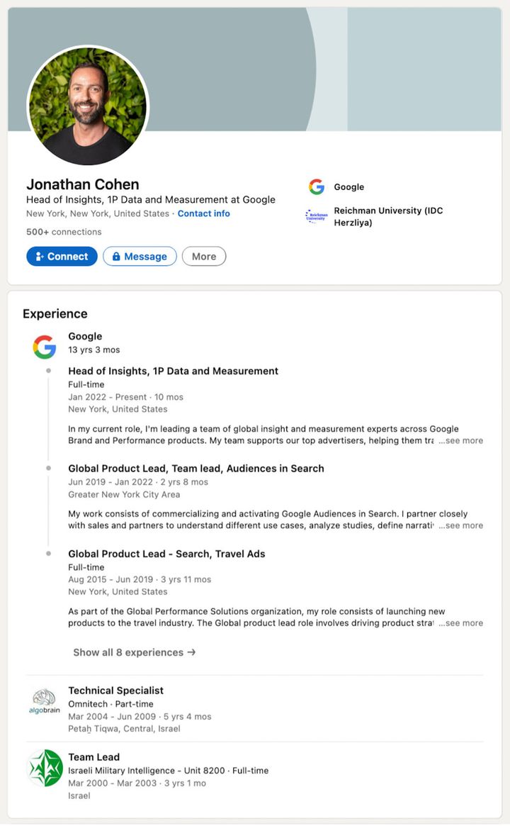 Flashback: Revealed: The Former Israeli Spies Working In Top Jobs At Google, Facebook And Microsoft