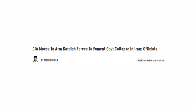 CIA Moves To Arm Kurdish Forces To Foment Govt Collapse In Iran: Officials