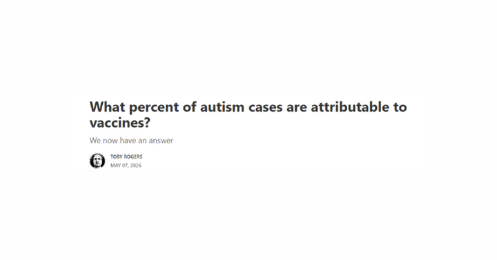 What percent of autism cases are attributable to vaccines?