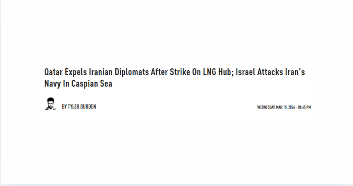 Qatar Expels Iranian Diplomats After Strike On LNG Hub; Israel Attacks Iran's Navy In Caspian Sea