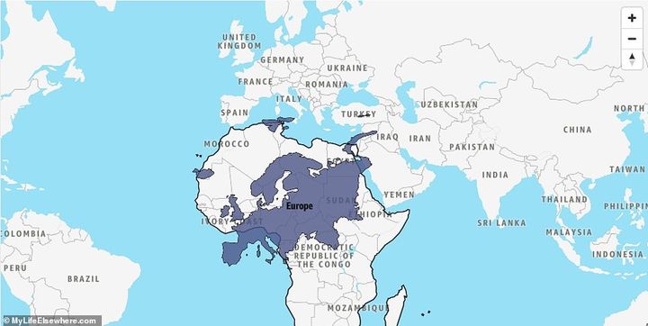 Fascinating size-comparison maps reveal how big countries and continents REALLY are, with the UK smaller than California... and Africa swamping Australia
