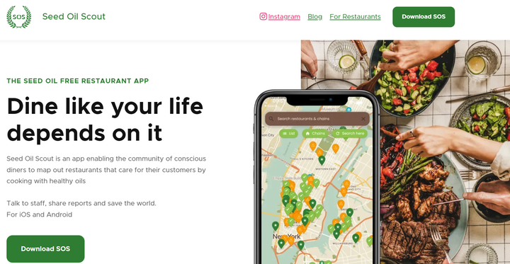 Solutions: Seed Oil Scout App- Find Seed Oil-Free Restaurants in Your Neighborhood