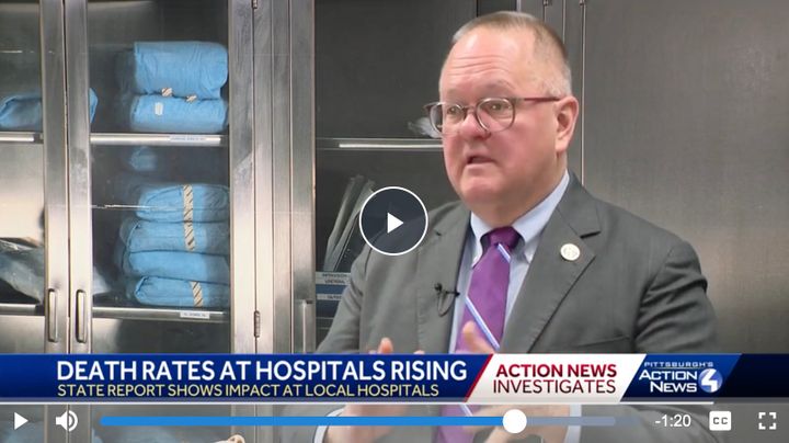 Death rates considerably higher in hospitals for same diagnosis compared to 5 years ago/ Pittsburgh Action News