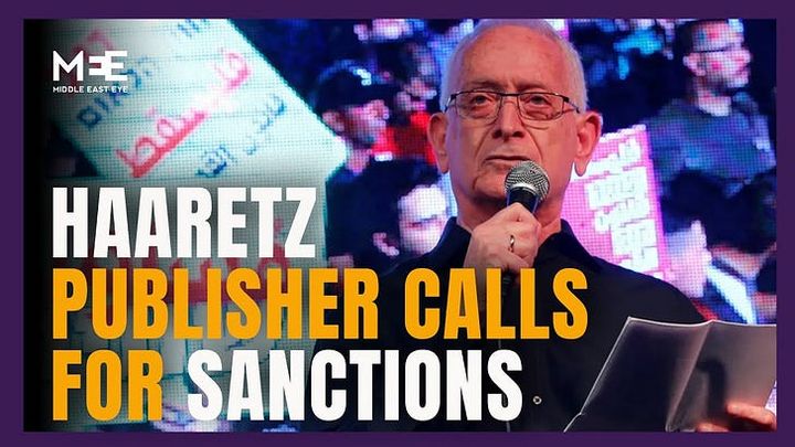 Israel's oldest and most influential newspaper calls for an end to ethnic cleansing and asks other nations to sanction Israel to end hostilities