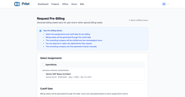 Bill ahead of the work, as far as you have agreed to
