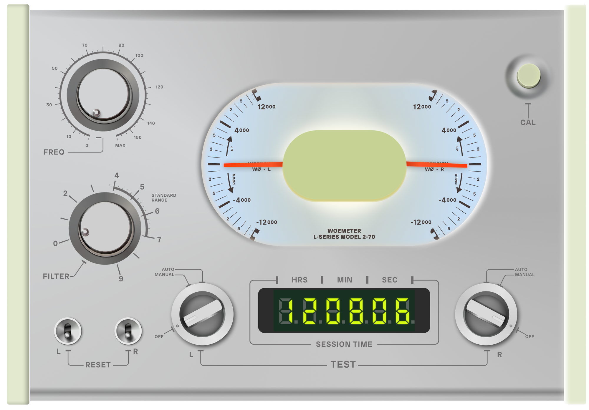 An image created in Figma meant to simulate a device from a fictional TV series, Severance.
