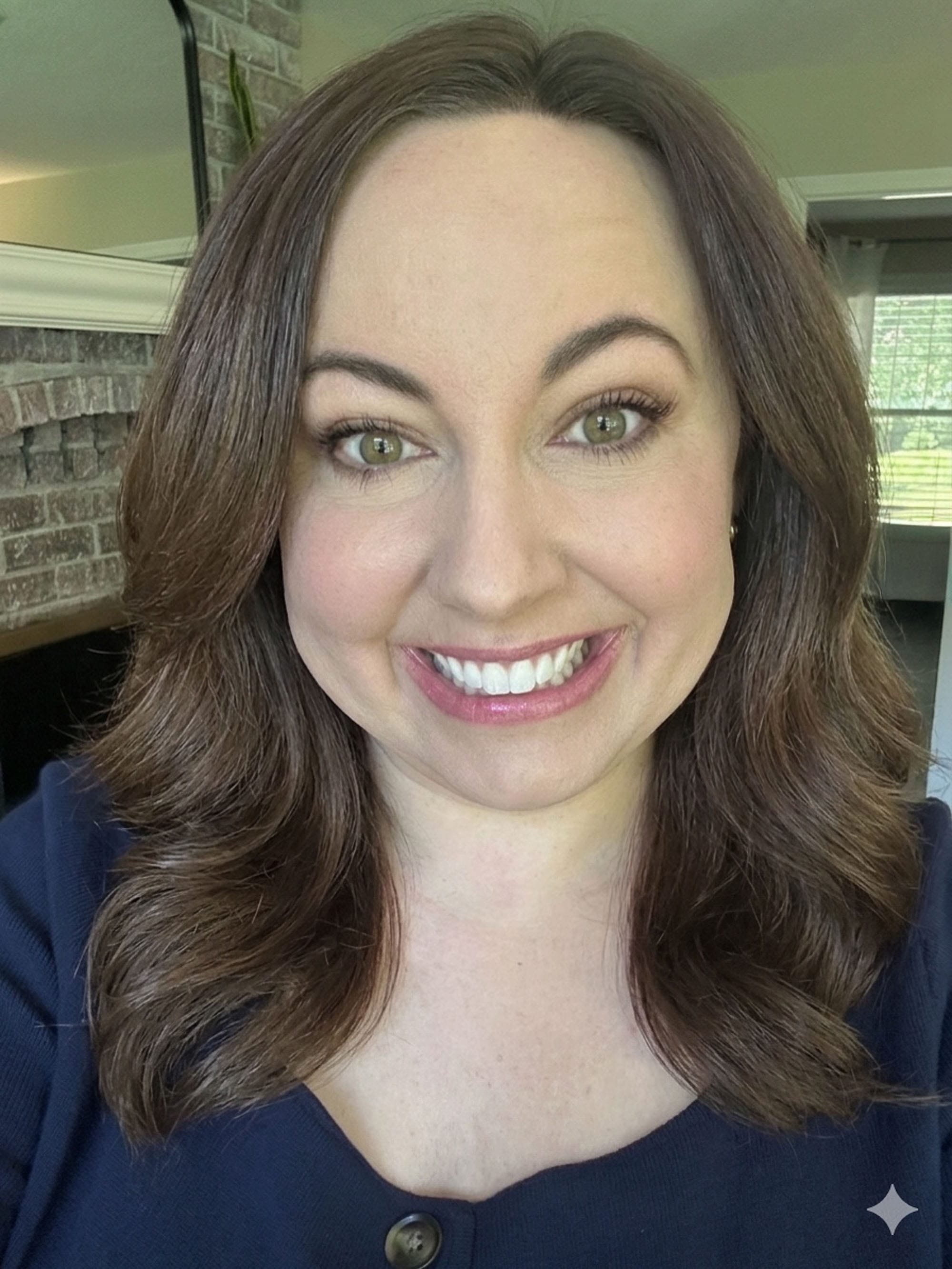 Lisa Eldridge Velatura Balm in Rose Madder on fair, neutral skin in natural light.
