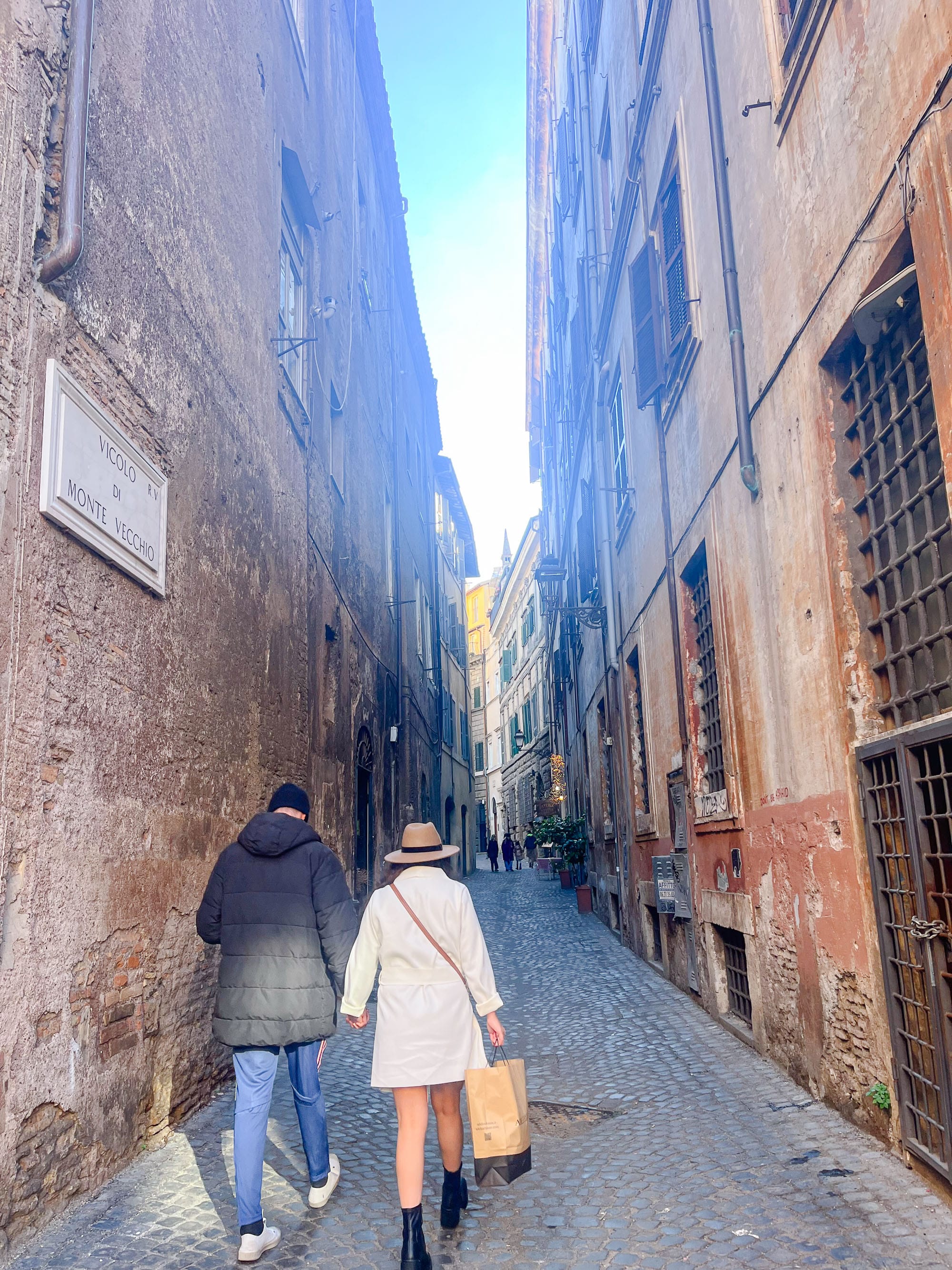 Luxury shopping in Rome's Ponte neighborhood.