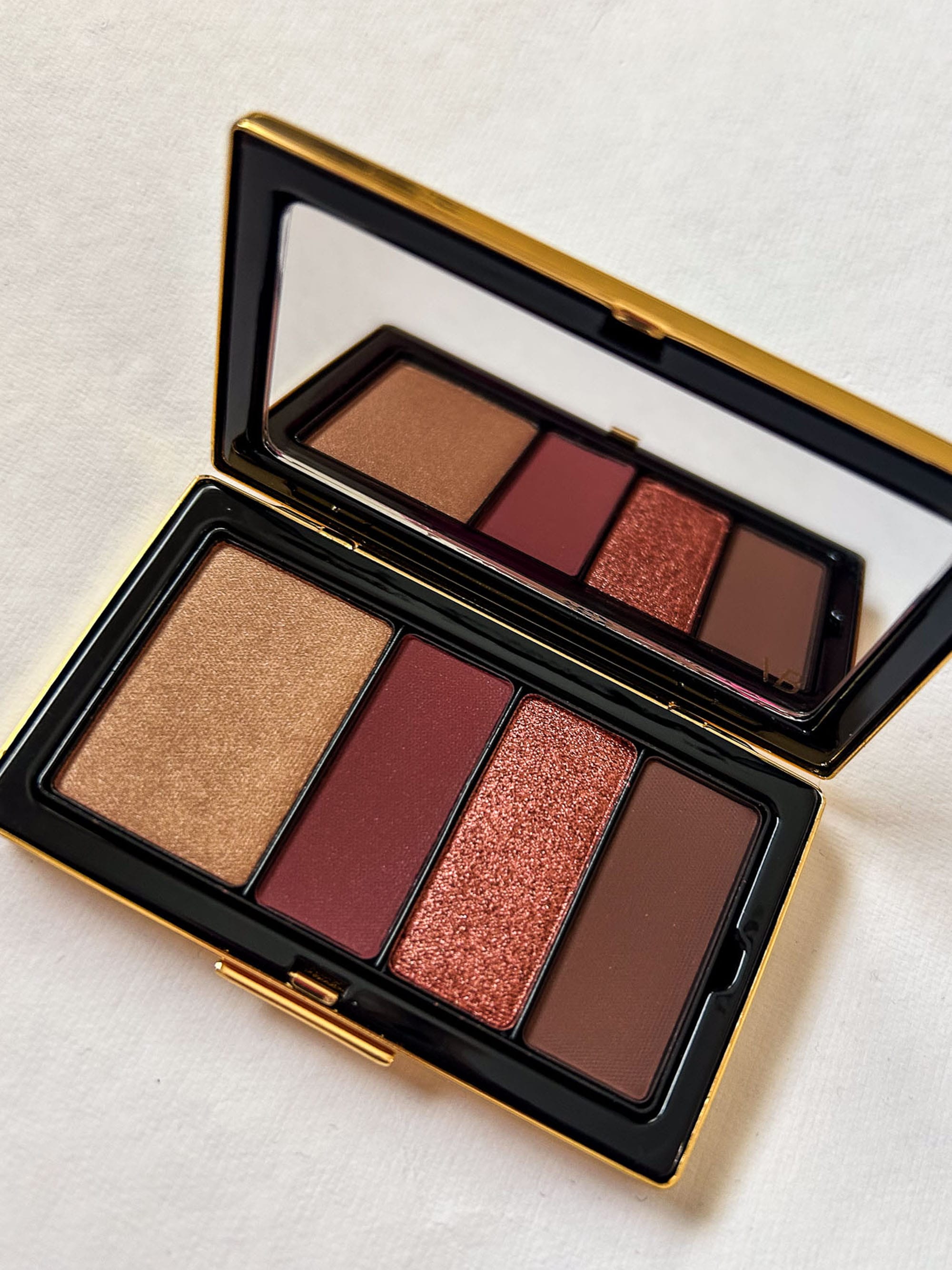 A close-up shot of Victoria Beckham Eye Wardrobe in Bordeaux