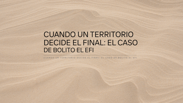 CUANDO UN TERRITORIO DECIDE EL FINAL