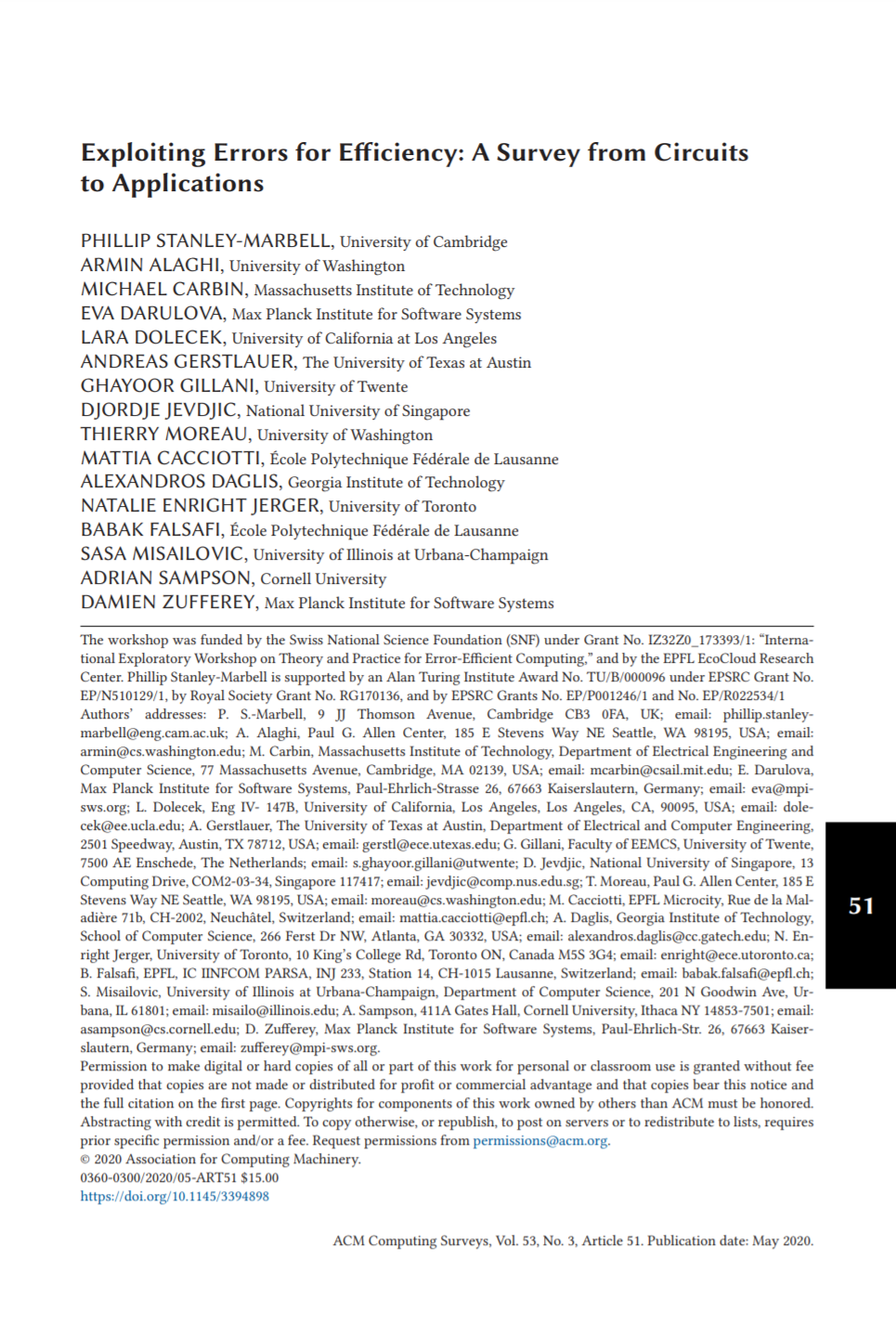 Exploiting Errors for Efficiency: A Survey from Circuits to Algorithms