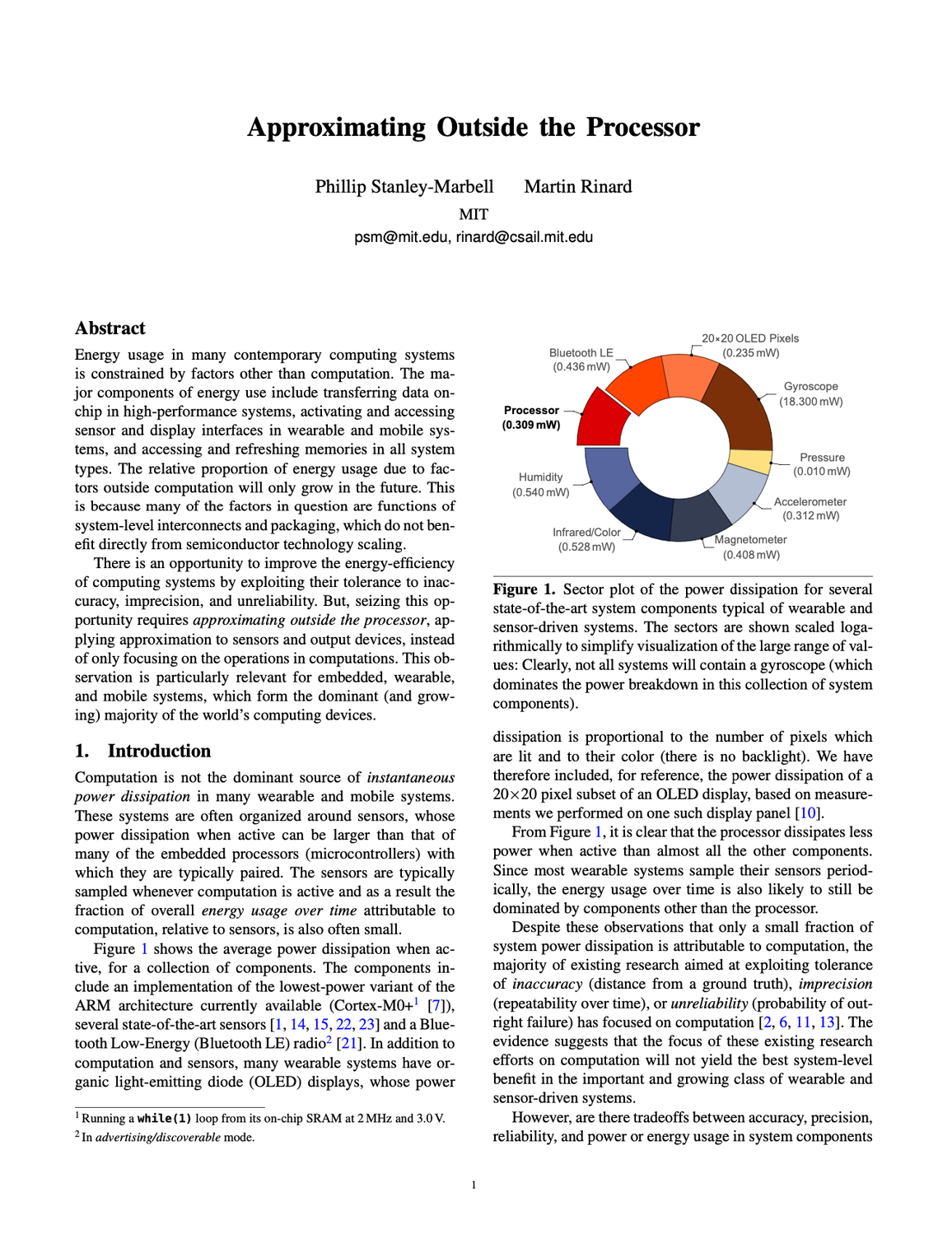 Approximating Outside the Processor