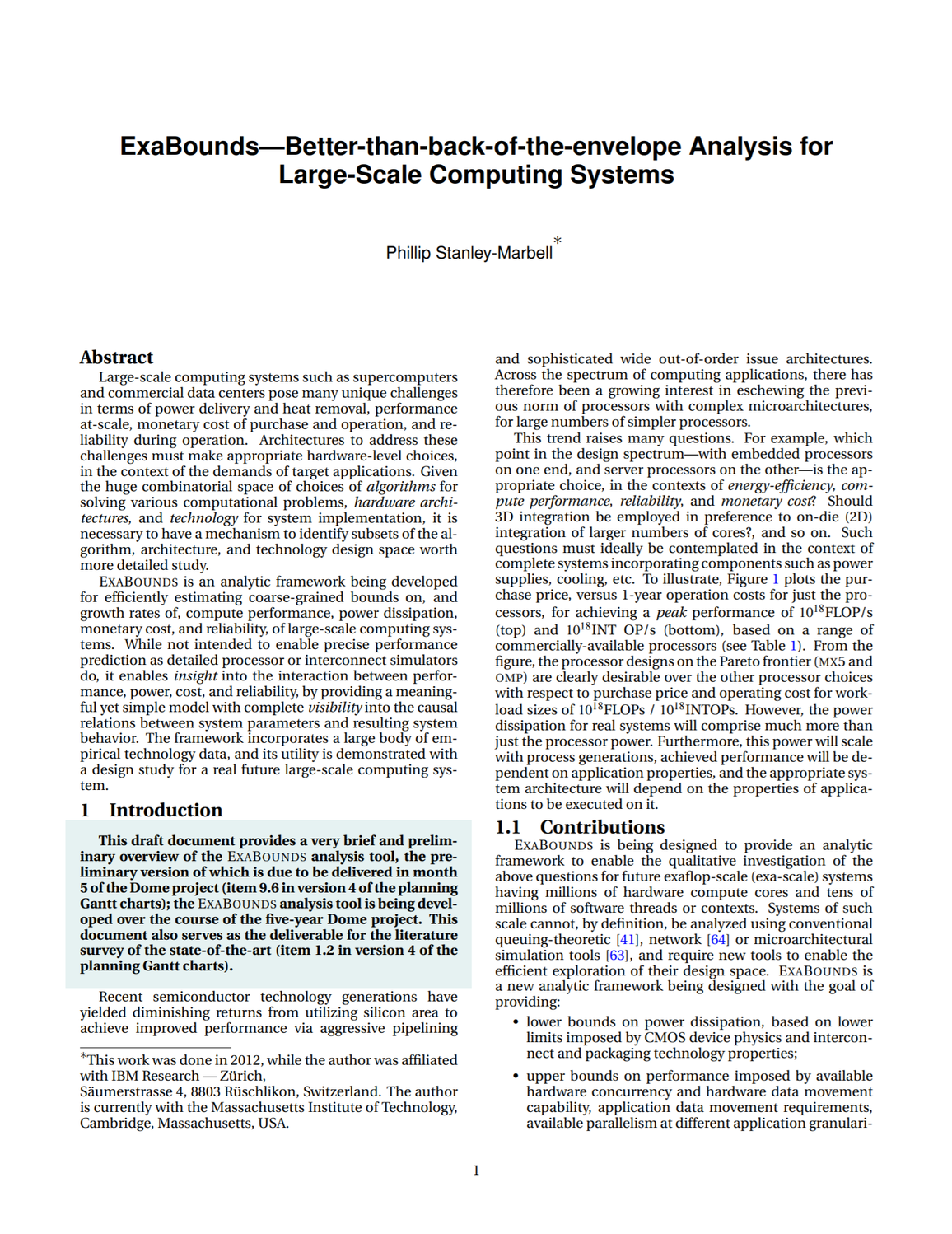 ExaBounds—Better-than-back-of-the-envelope Analysis for Large-Scale Computing Systems