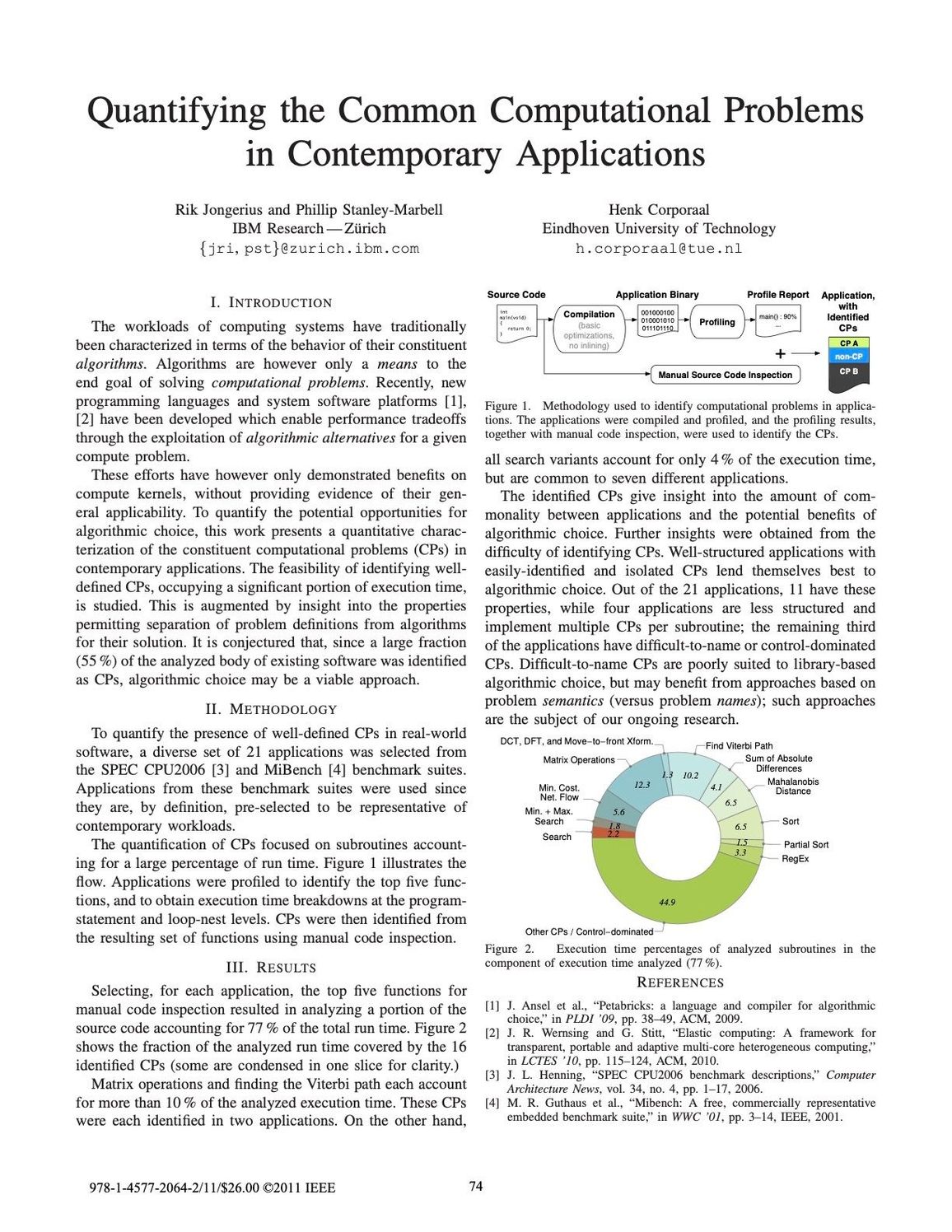 Quantifying the Common Computational Problems in Contemporary Applications