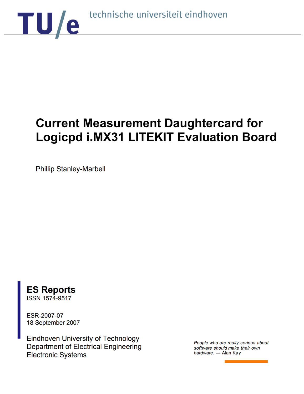 Current Measurement Daughtercard for Logicpd i.MX31 LITEKIT Evaluation Board
