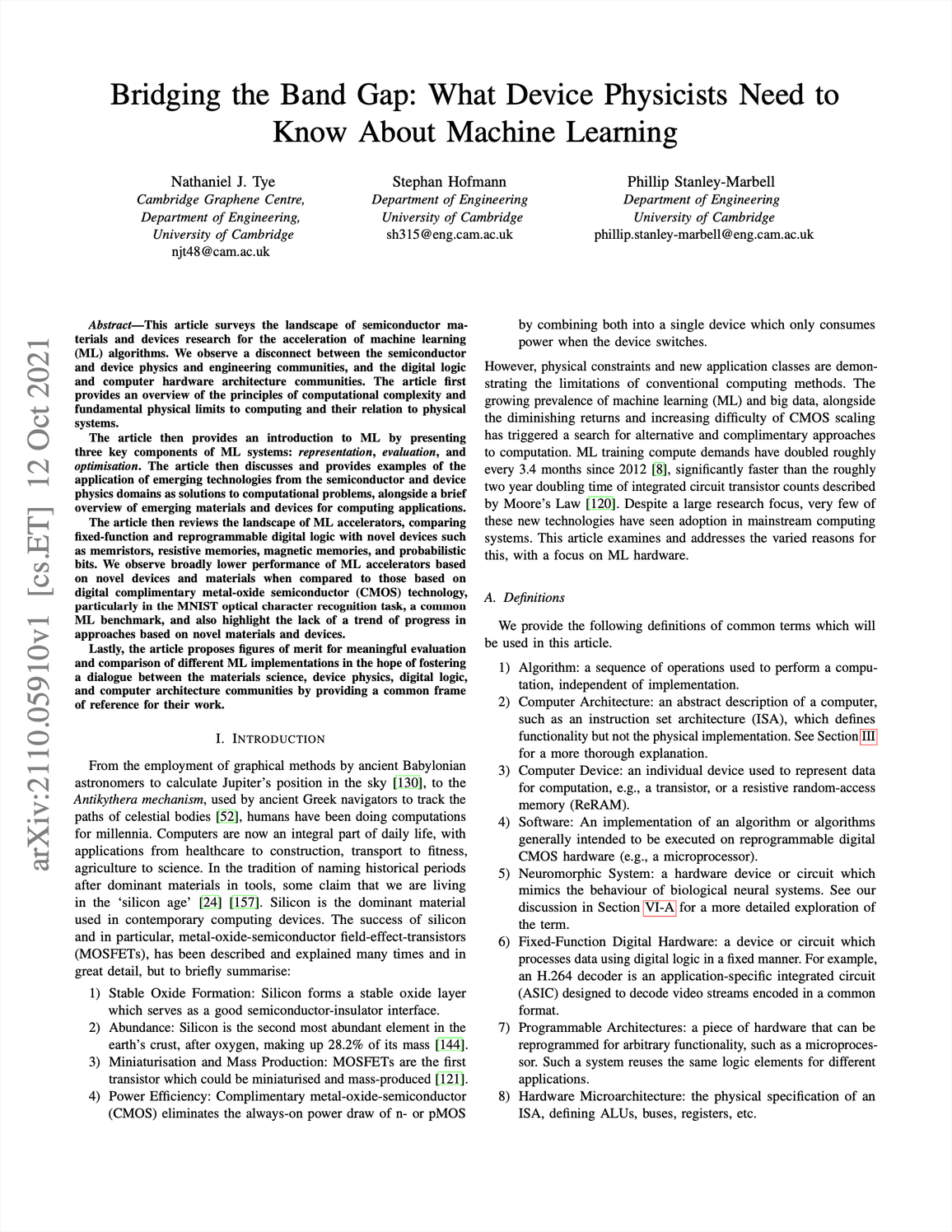 Bridging the Band Gap: What Device Physicists Need to Know About Machine Learning