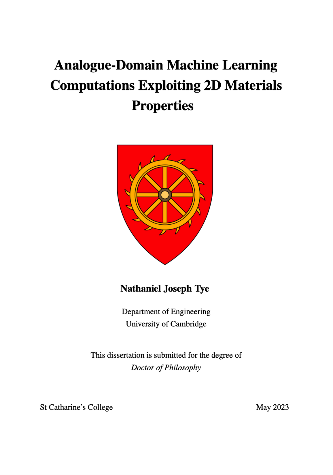Analogue-Domain Machine Learning Computations Exploiting 2D Materials Properties