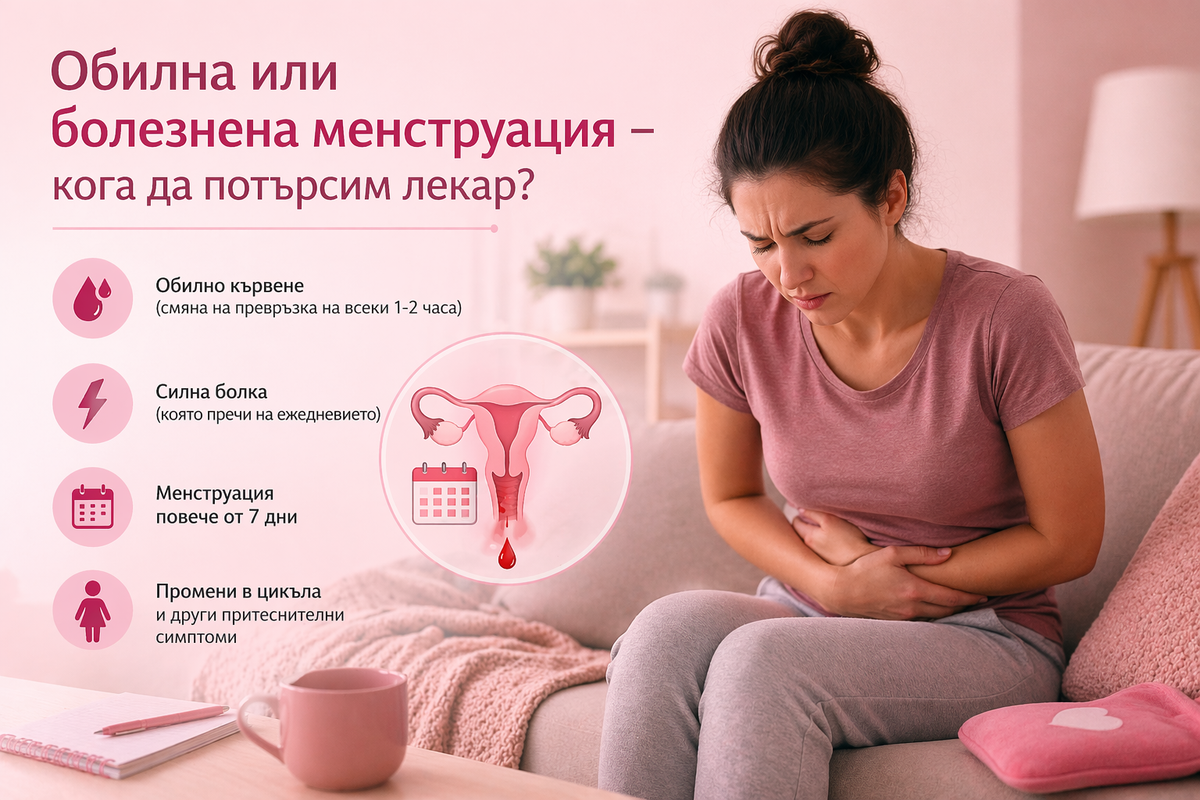Обилна или болезнена менструация – кога да потърсим лекар?