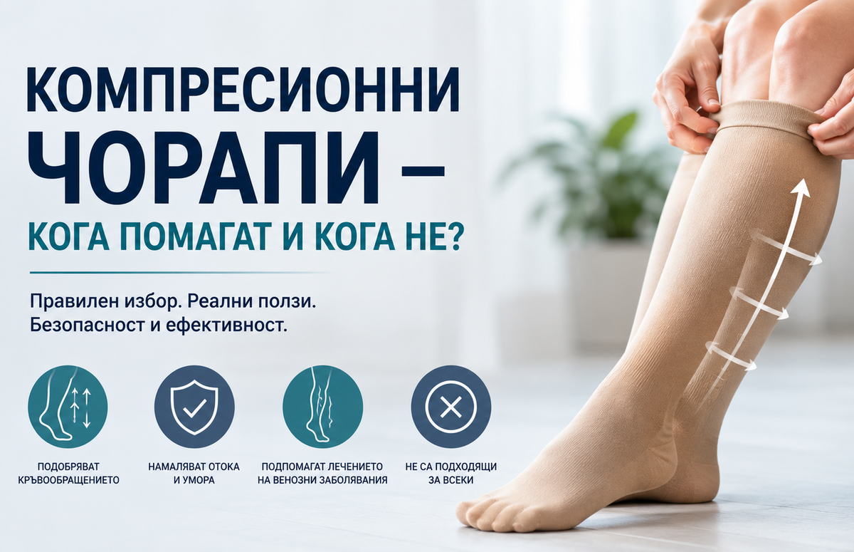 Компресионни чорапи – кога помагат и кога не?