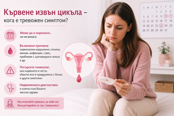Кървене извън цикъла – кога е тревожен симптом?